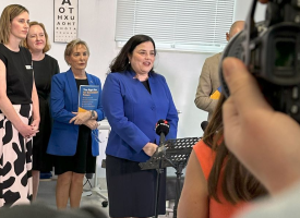 Drs Fiona Raciti, Alison Green and Maria Boulton with shadow health minister Ros Bates