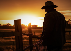 Australian farmer in the sun