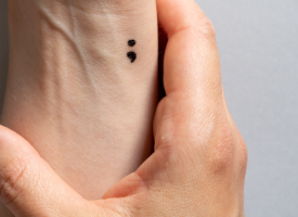 Semicolon tattoo