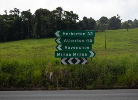 Image of road signs in regional Queensland
