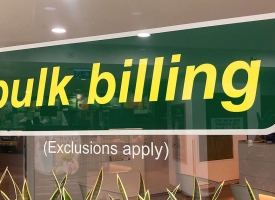 Bulk billing sign on window