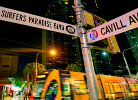 Sign at the Gold Coast during schoolies