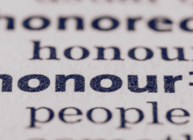 honours image with writing