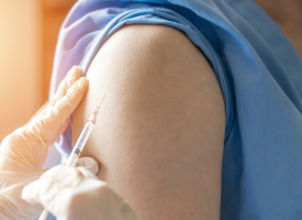 Child receiving vaccine