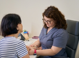 female doc with patient