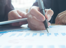 image of someone writing 