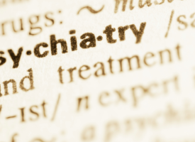 Text spelling out psychiatry