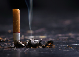 image of cigarette being stubbed out 