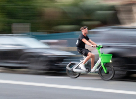 young person on e-bike