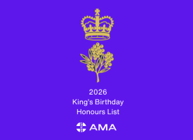 King's Birthday Honours List crest and AMA logo