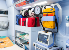 inside an ambulance