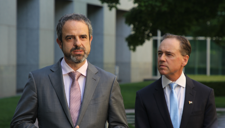 AMA President Dr Omar Khorshid and Minister for Health Greg Hunt