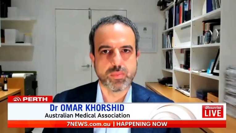 AMA President, Dr Omar Khorshid on Sunrise to discuss the South Australian COVID-19 outbreak