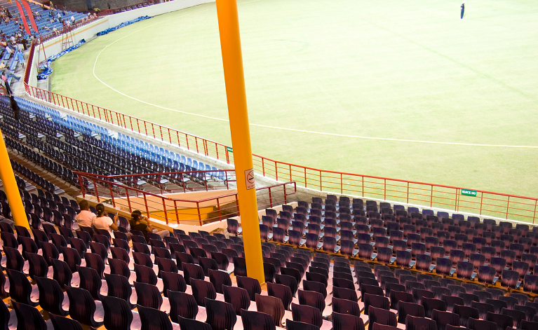 Empty cricket ground