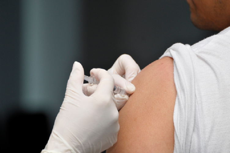Person getting a vaccination