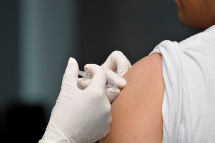 Person getting a vaccination 