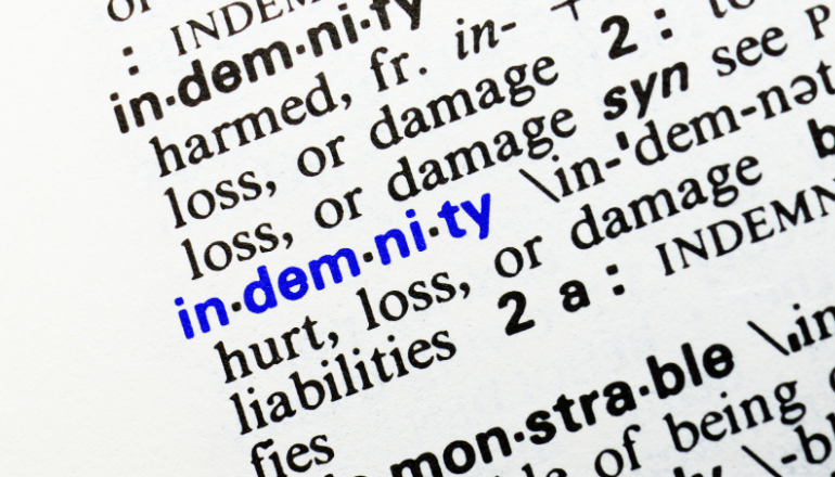 dictionary definition of indemnity