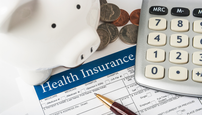 Calculator and health insurance form