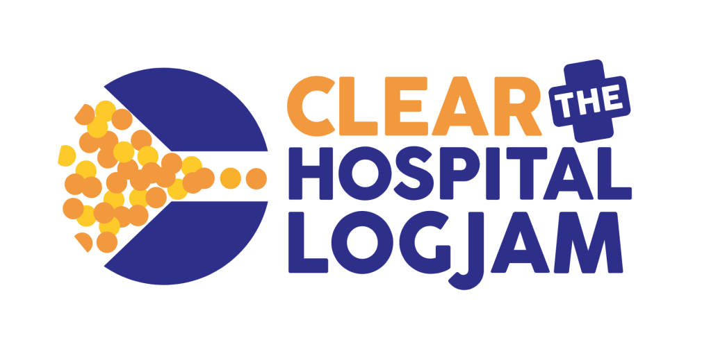 Clear the Hospital Logjam campaign logo 