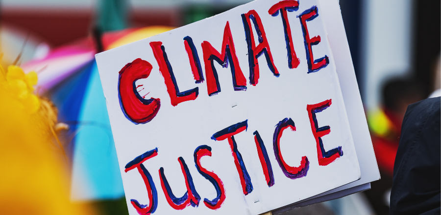 Climate justice banner