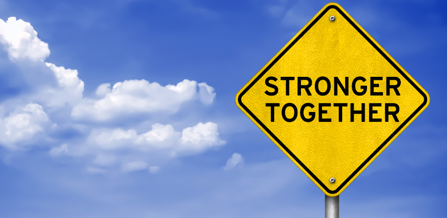 Stronger together sign