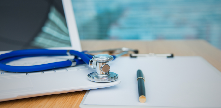 Stethoscope and desk