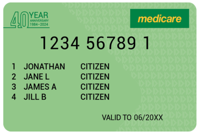 40th Anniversary Medicare Card