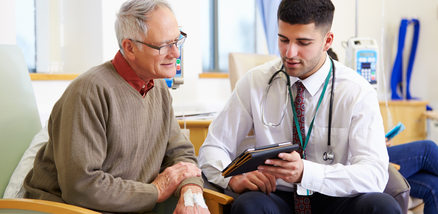 doctor talking to patient 