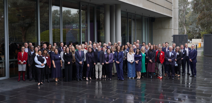 Participants at the meeting of medical colleges and associations in Canberra to discuss healthcare reform