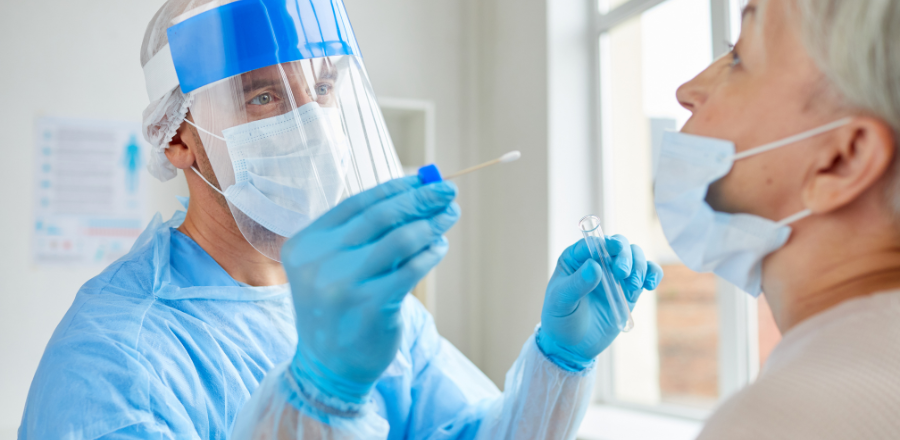 doctor testing patient